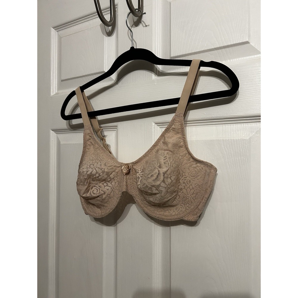 Wacoal Bra 38D Halo Lace Under Wire Unlined Full Coverage lingerie Style 851205 - Picture 2 of 15